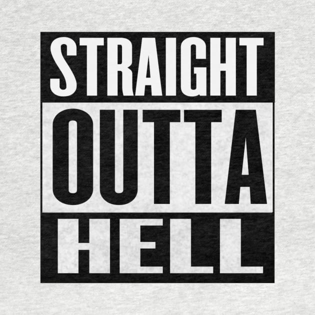 STRAIGHT OUTTA HELL T-SHIRT MUSIC ROCK/METAL/PUNK by danygammerx